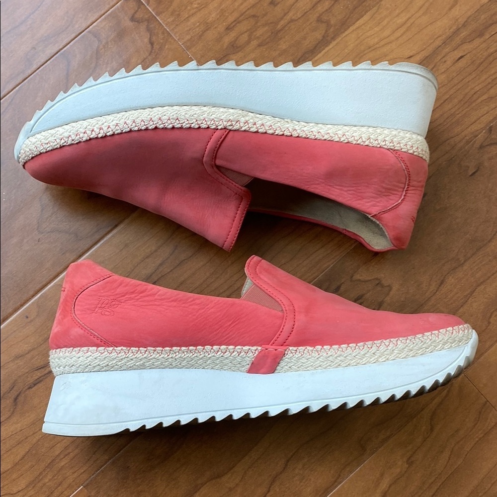 Paul Green Candice Casual Coral Slip-On Platform Spring Summer Shoes Sz 9